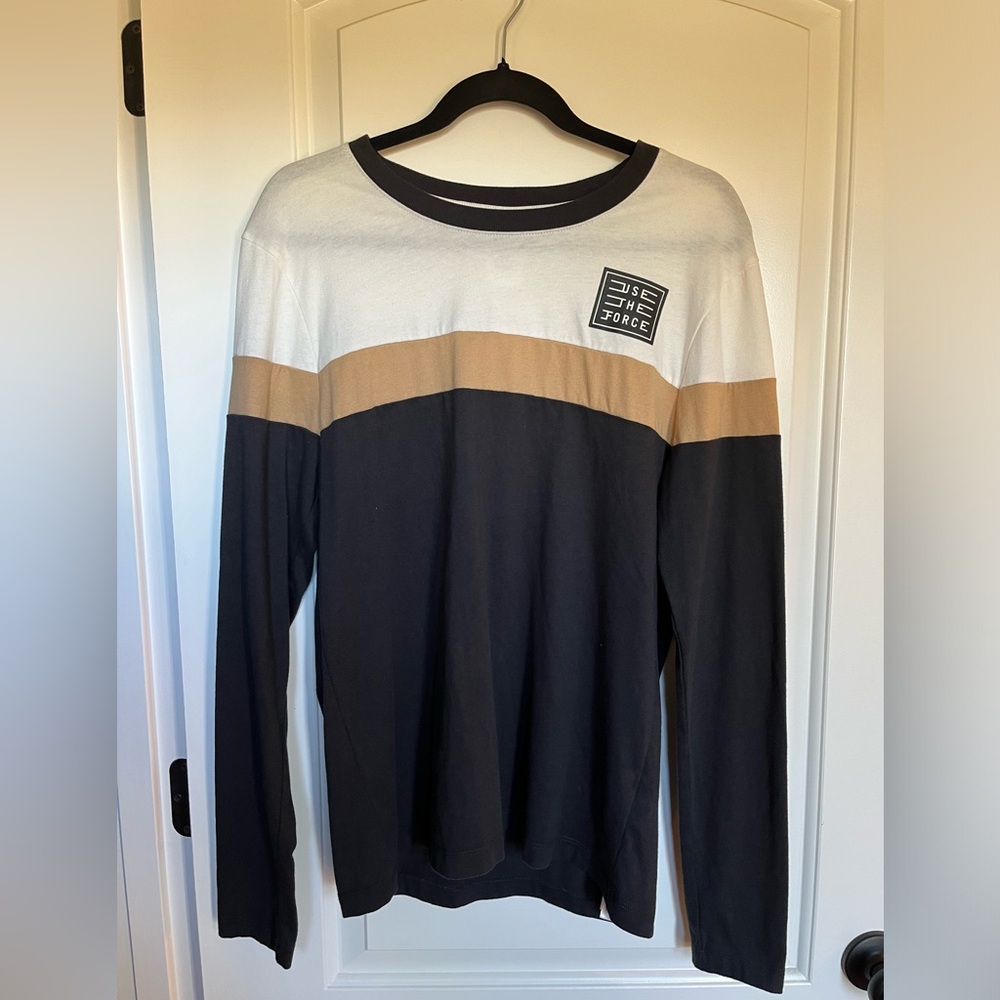 Disney Star Wars "USE THE FORCE" Long Sleeve T-shirt for Adults Size Small